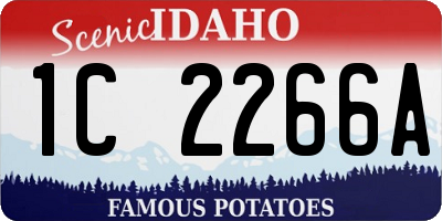 ID license plate 1C2266A