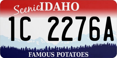 ID license plate 1C2276A