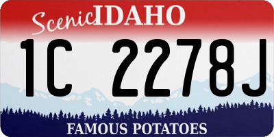ID license plate 1C2278J