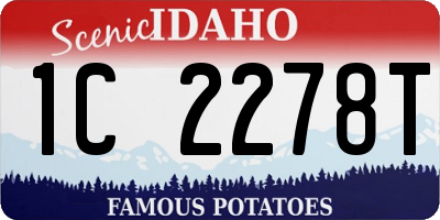 ID license plate 1C2278T