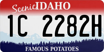 ID license plate 1C2282H