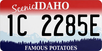 ID license plate 1C2285E