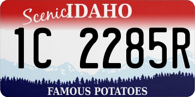 ID license plate 1C2285R