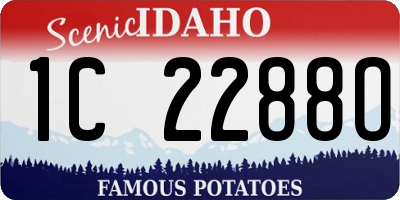 ID license plate 1C2288O