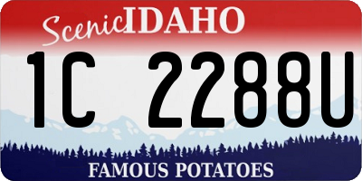ID license plate 1C2288U