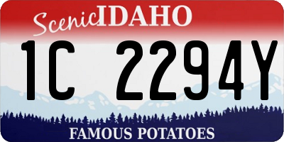ID license plate 1C2294Y