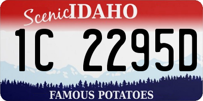 ID license plate 1C2295D