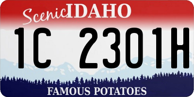 ID license plate 1C2301H