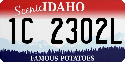 ID license plate 1C2302L