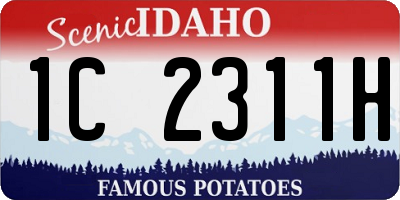 ID license plate 1C2311H
