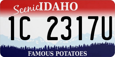 ID license plate 1C2317U