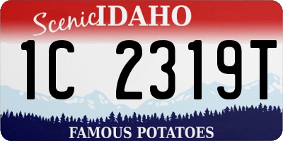 ID license plate 1C2319T
