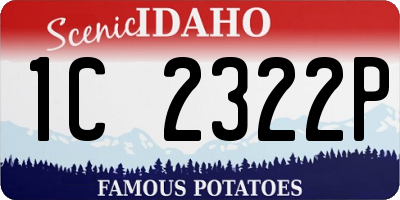 ID license plate 1C2322P