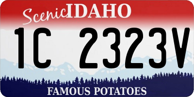 ID license plate 1C2323V