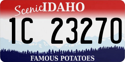 ID license plate 1C2327O