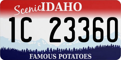 ID license plate 1C2336O