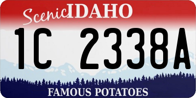 ID license plate 1C2338A