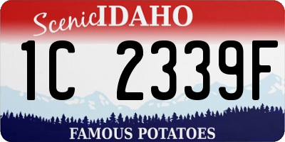 ID license plate 1C2339F