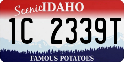 ID license plate 1C2339T