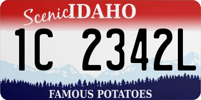 ID license plate 1C2342L