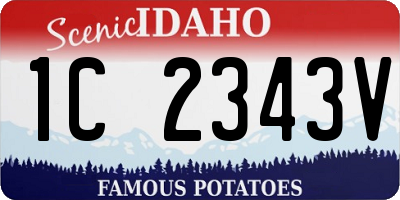 ID license plate 1C2343V