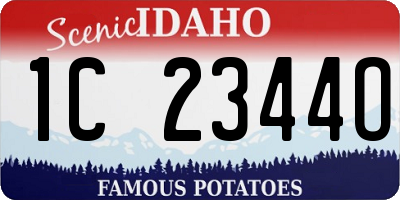 ID license plate 1C2344O