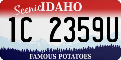 ID license plate 1C2359U
