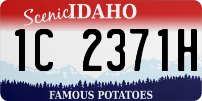 ID license plate 1C2371H
