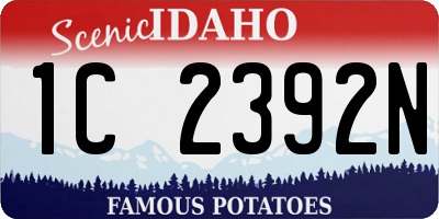 ID license plate 1C2392N