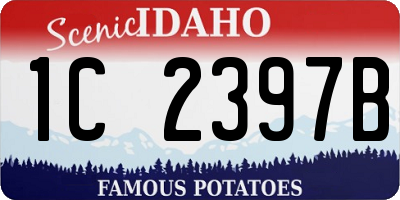 ID license plate 1C2397B