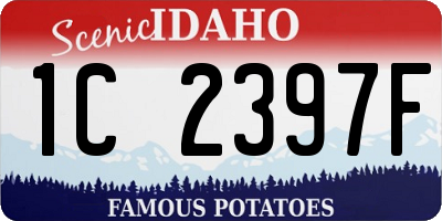 ID license plate 1C2397F