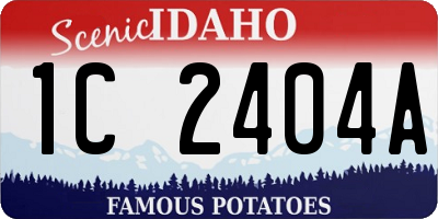 ID license plate 1C2404A