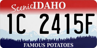ID license plate 1C2415F