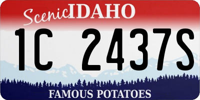 ID license plate 1C2437S