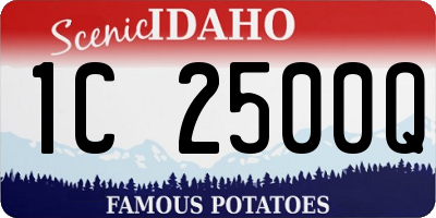 ID license plate 1C2500Q