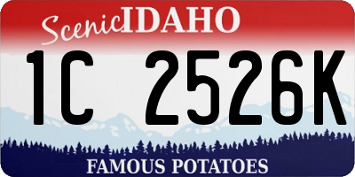 ID license plate 1C2526K