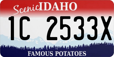 ID license plate 1C2533X