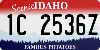 ID license plate 1C2536Z