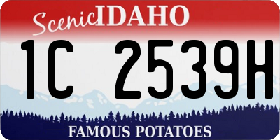 ID license plate 1C2539H