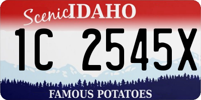 ID license plate 1C2545X
