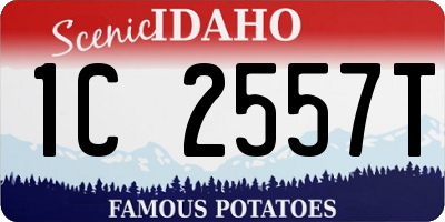 ID license plate 1C2557T