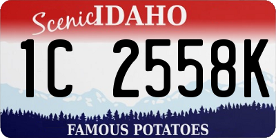 ID license plate 1C2558K