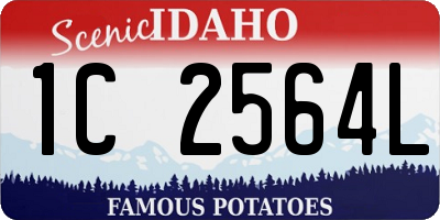 ID license plate 1C2564L