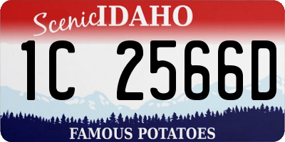 ID license plate 1C2566D