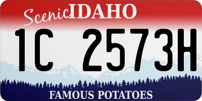 ID license plate 1C2573H