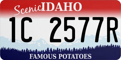 ID license plate 1C2577R