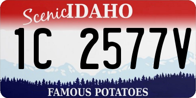 ID license plate 1C2577V