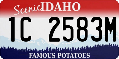 ID license plate 1C2583M