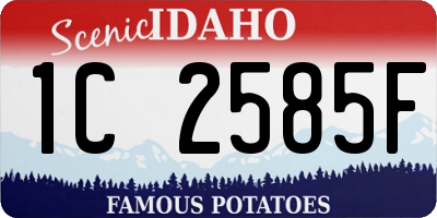 ID license plate 1C2585F