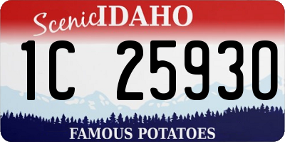 ID license plate 1C2593O
